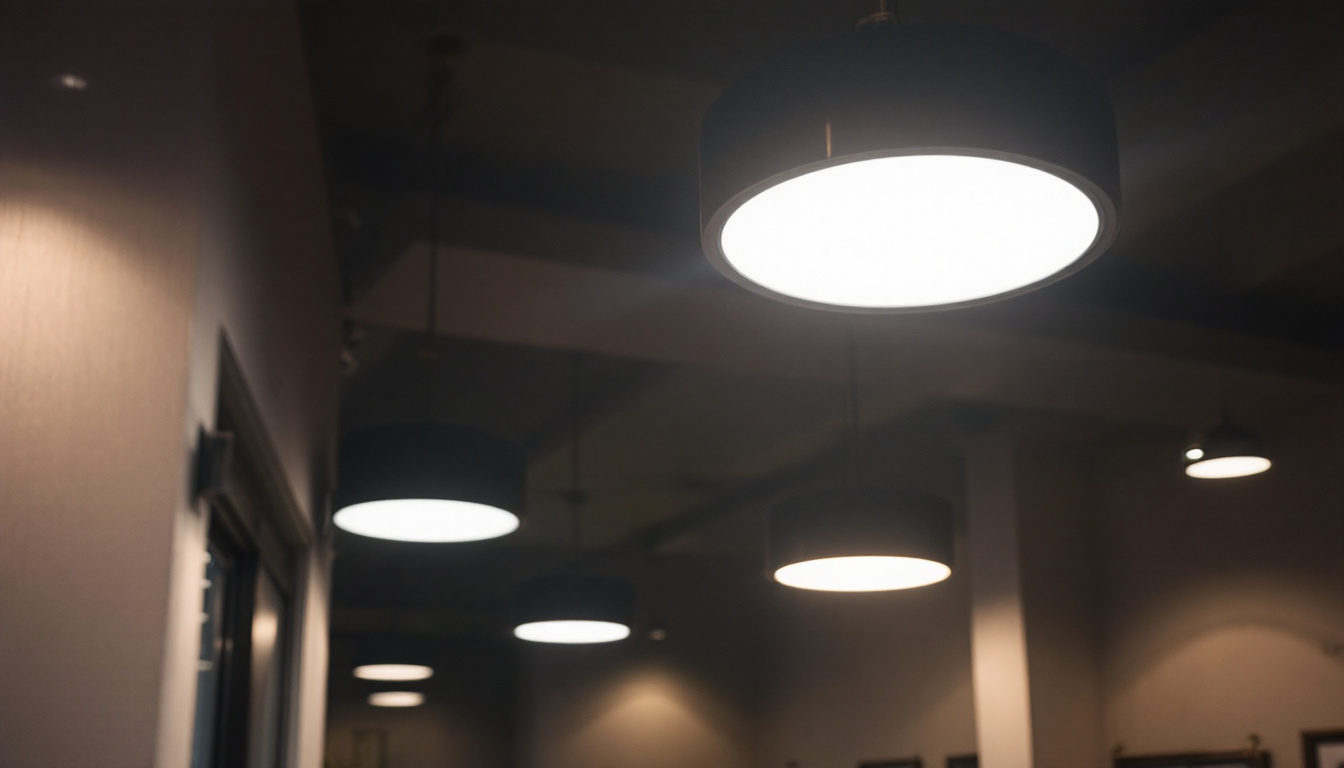 A photograph of a stylish interior space featuring various led recessed light fixtures in use
