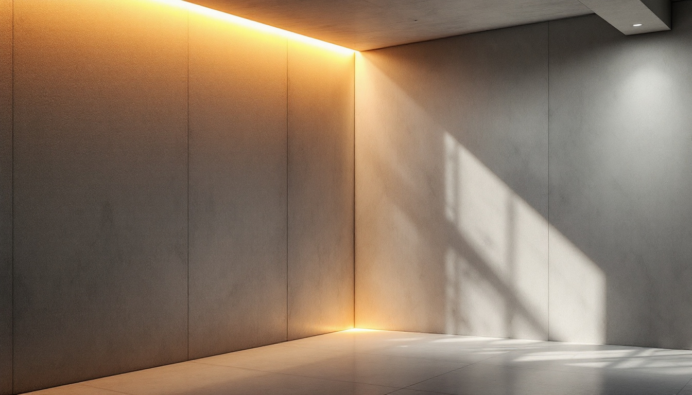 A photograph of a well-designed corner light wall installation in a modern architectural setting