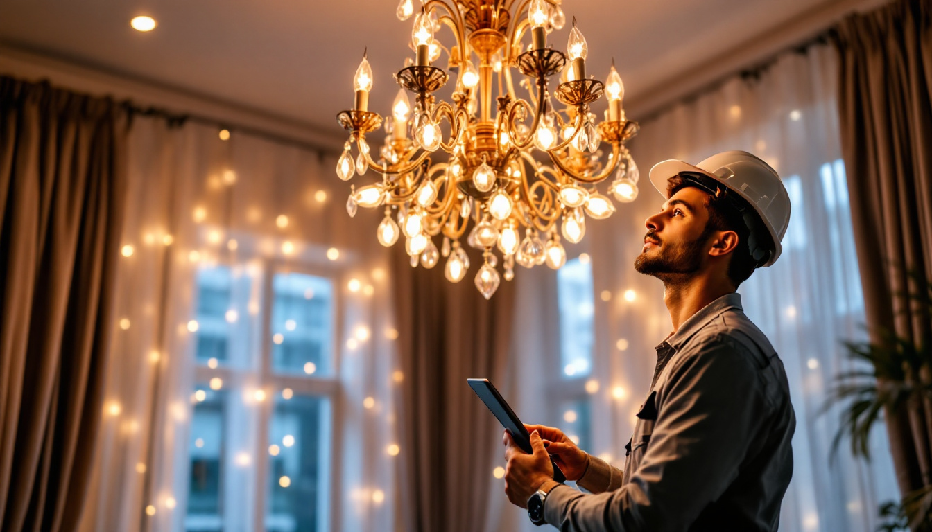 A photograph of a beautifully designed chandelier in an elegantly lit space