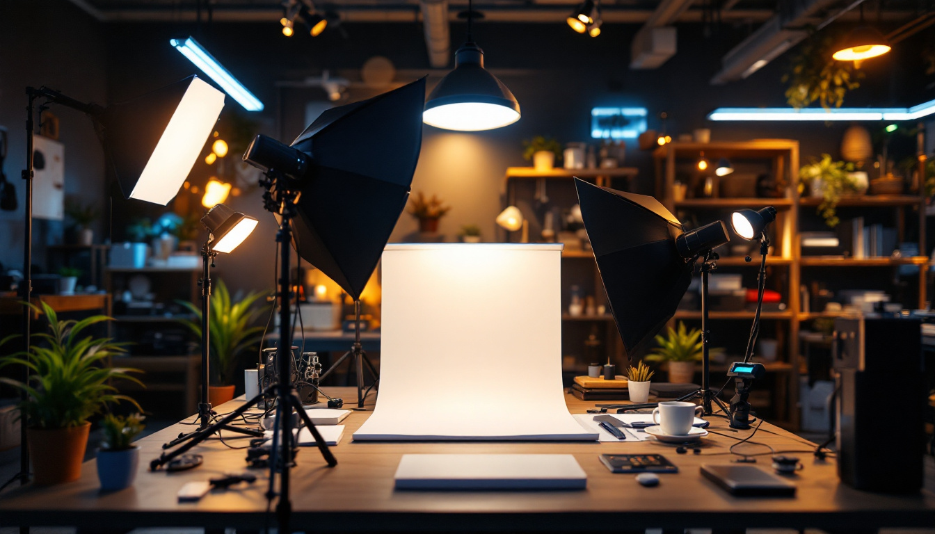 A photograph of a well-designed lighting setup in an engineering environment