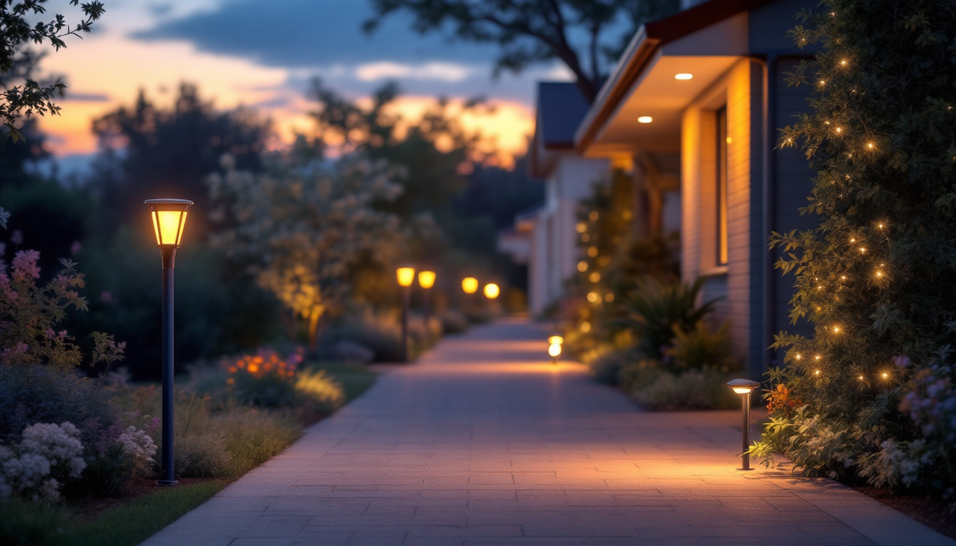 A photograph of a beautifully illuminated outdoor scene at dusk
