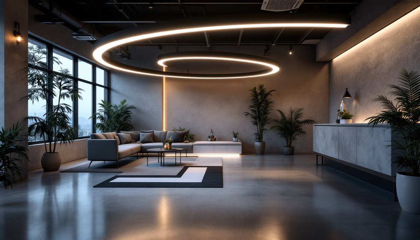 A photograph of a beautifully designed space illuminated by a sleek led wraparound light
