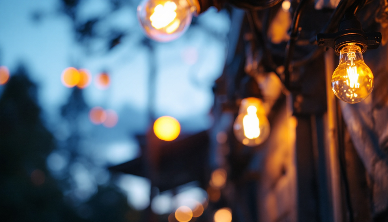A photograph of a close-up of a weatherproof wire splice being installed in an outdoor lighting setup