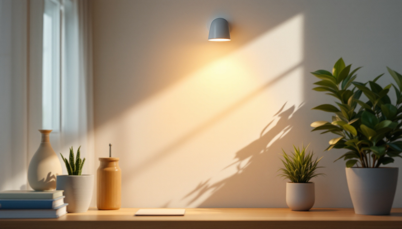 A photograph of a modern led lighting setup in a home or office environment