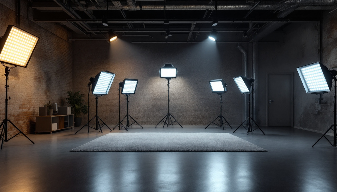 A photograph of a well-lit indoor space showcasing a variety of canned led lights in action