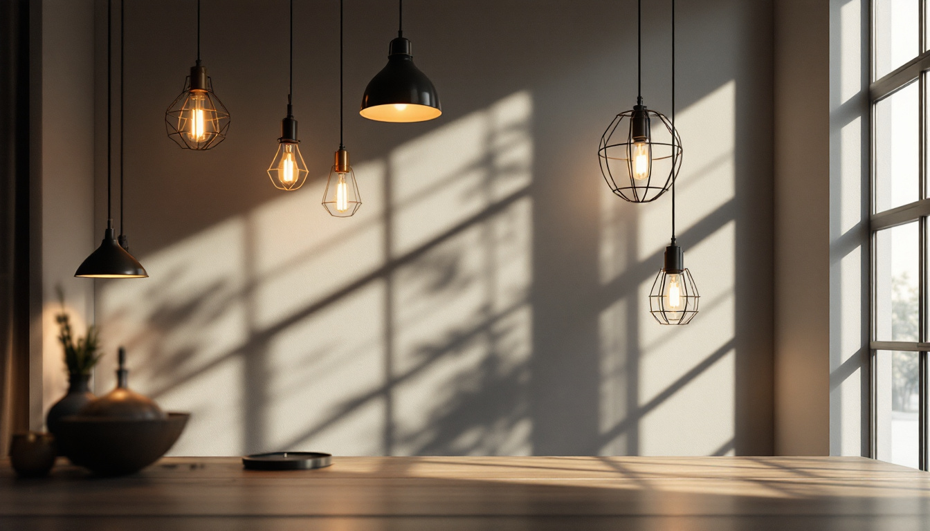 A photograph of a beautifully lit interior space showcasing a variety of lighting fixtures