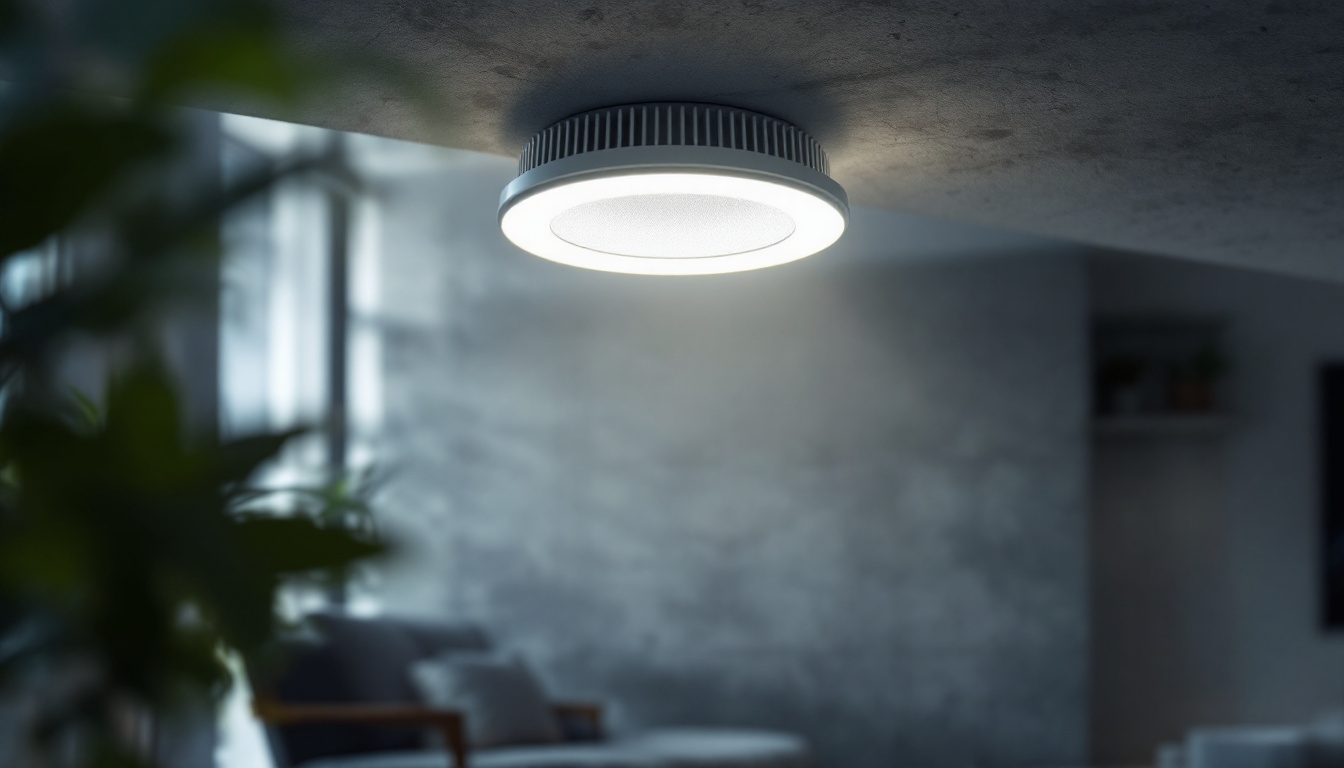 A photograph of a beautifully designed pot light diffuser installed in a stylish interior setting