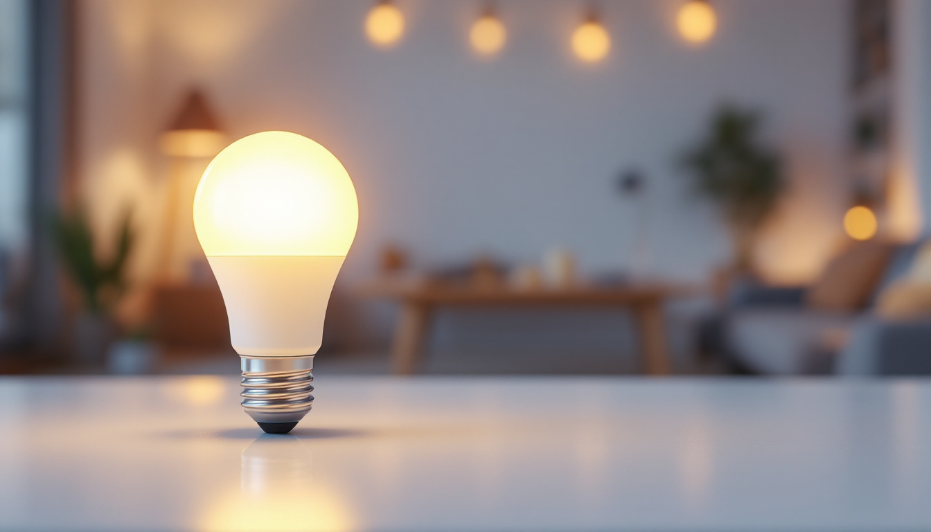 A photograph of a well-lit interior space featuring a 40w type b light bulb