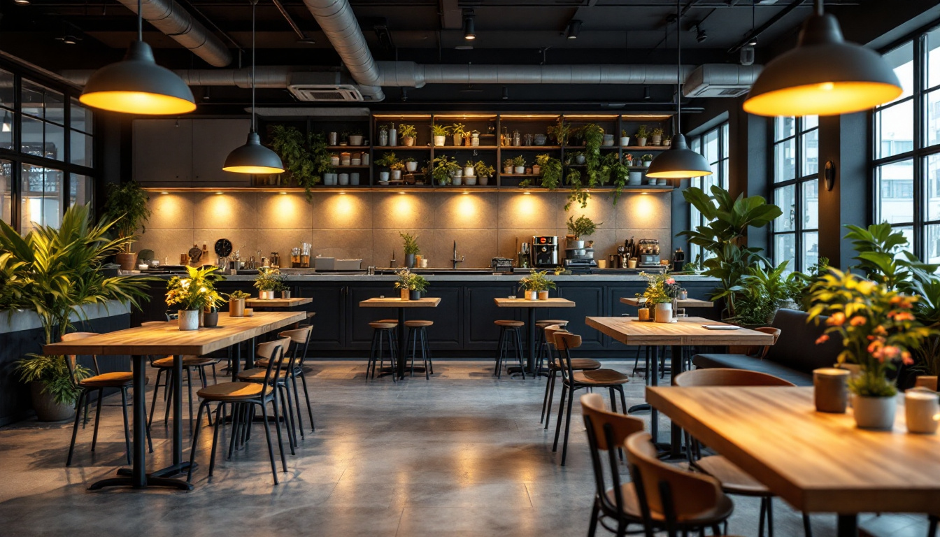 A photograph of a modern commercial space showcasing various styles of pot lights in action