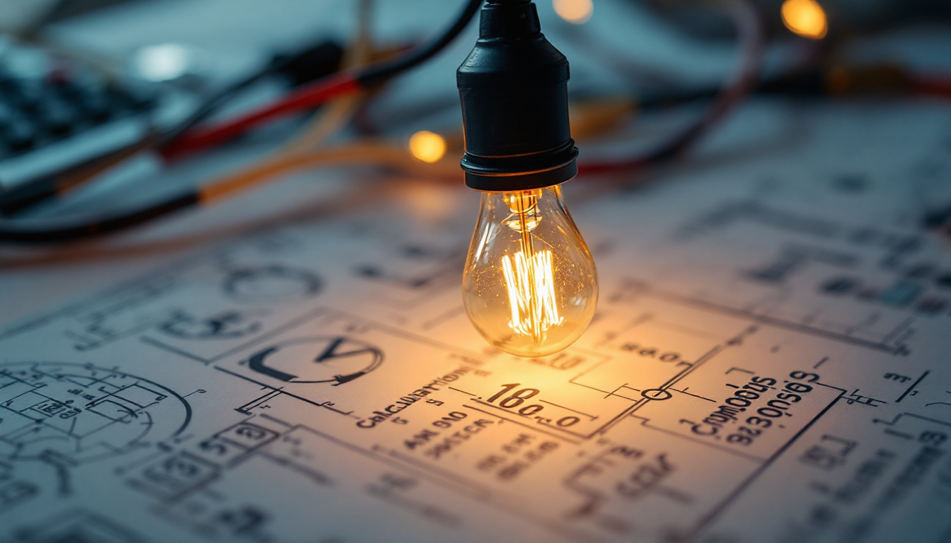 A photograph of a close-up of a pigtail light fixture with visible wiring and electrical components