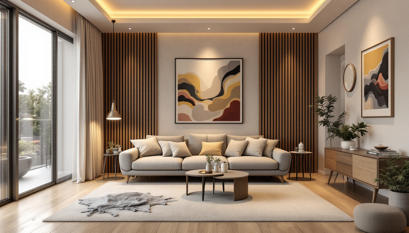 A photograph of a beautifully designed room featuring various styles of recessed light trims in action