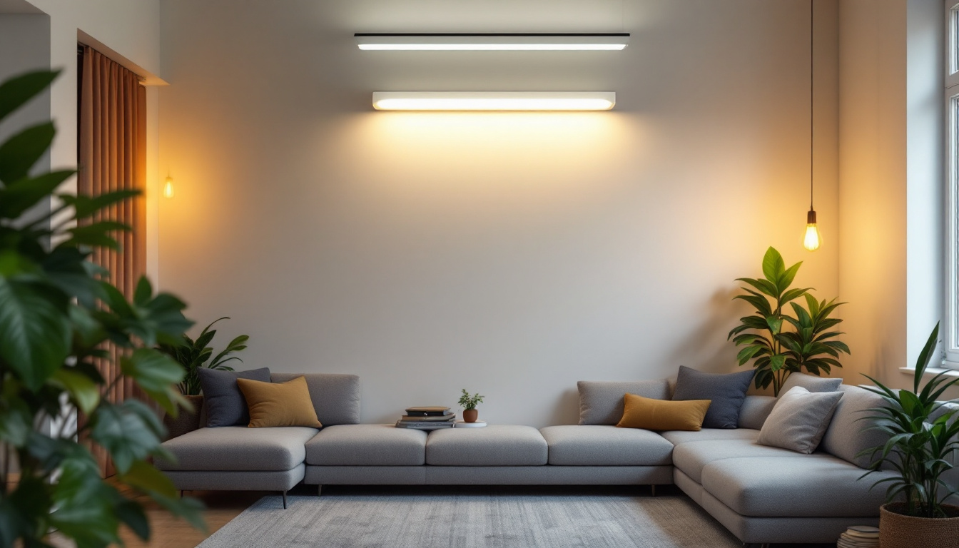 A photograph of a well-lit interior space showcasing the f32t8 tl741 fluorescent bulbs in use