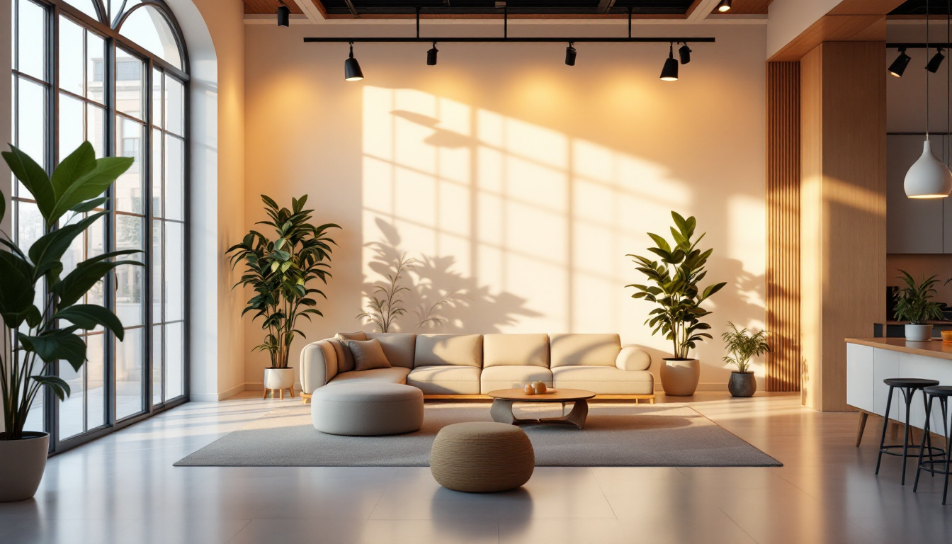 A photograph of a beautifully lit interior space that showcases the interplay of natural and artificial light