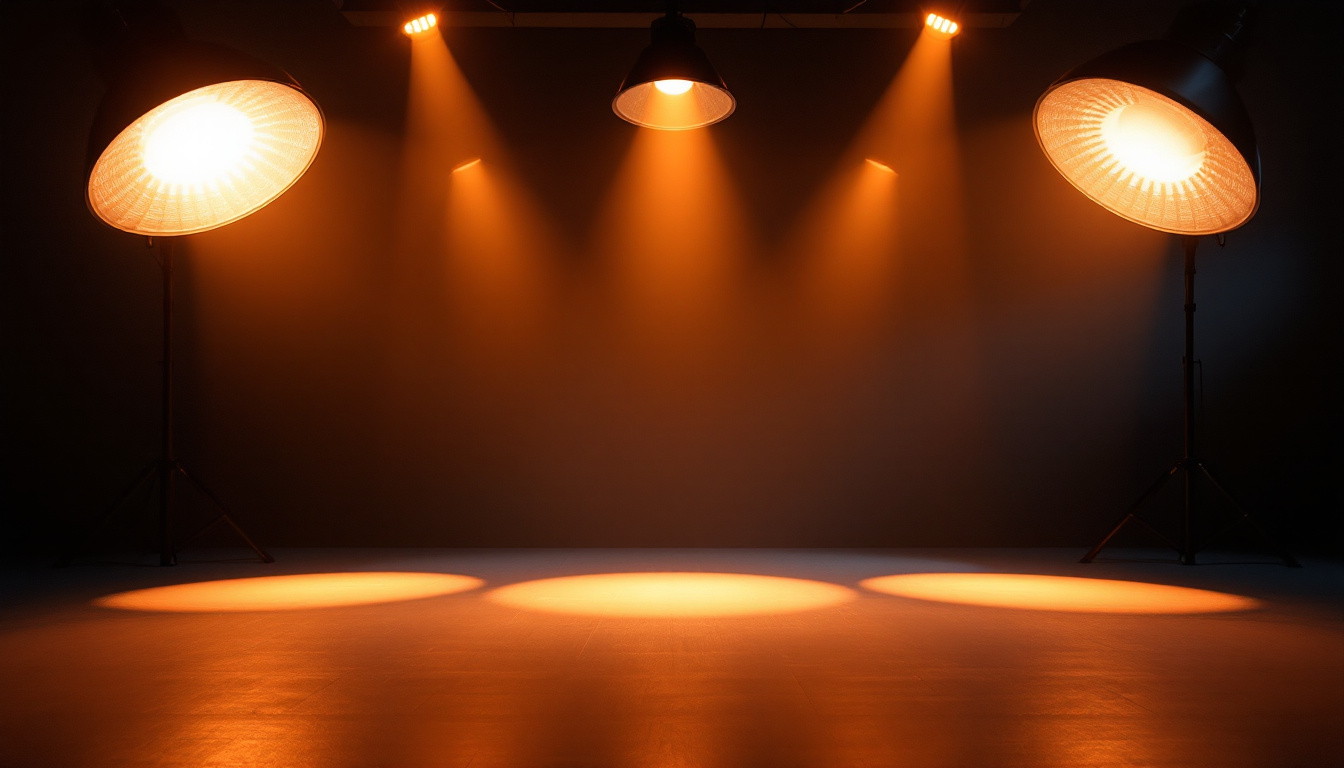 A photograph of a sophisticated lighting setup that showcases motion sensors in action