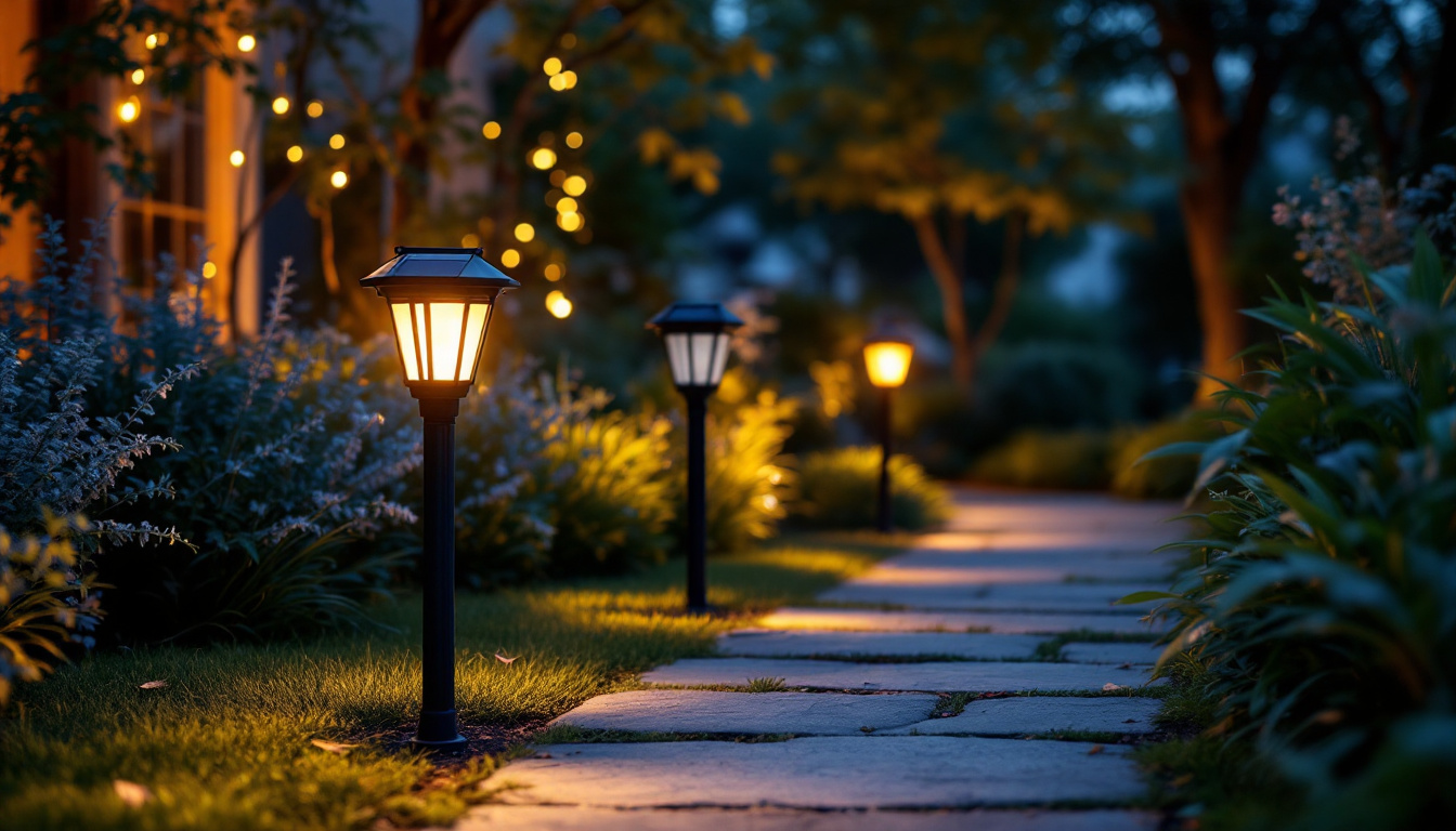 A photograph of a beautifully illuminated outdoor space at dusk