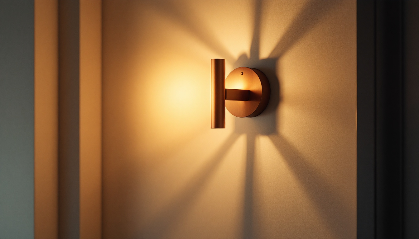 A photograph of a beautifully designed wall sconce in a well-lit interior setting
