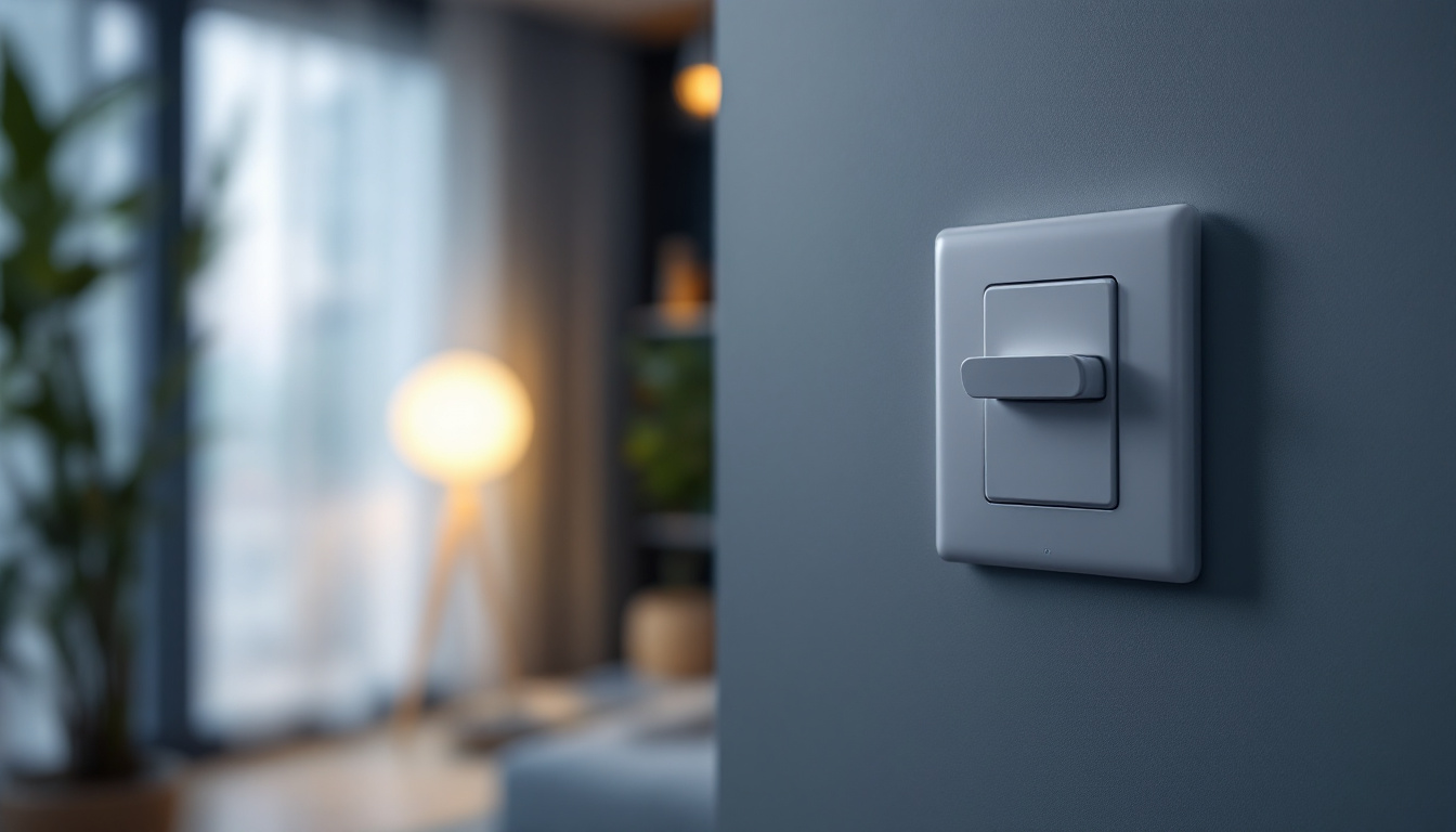 A photograph of a light switch integrated with fan control