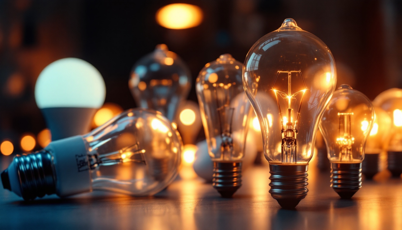 A photograph of a close-up of various hid bulbs in different shapes and sizes
