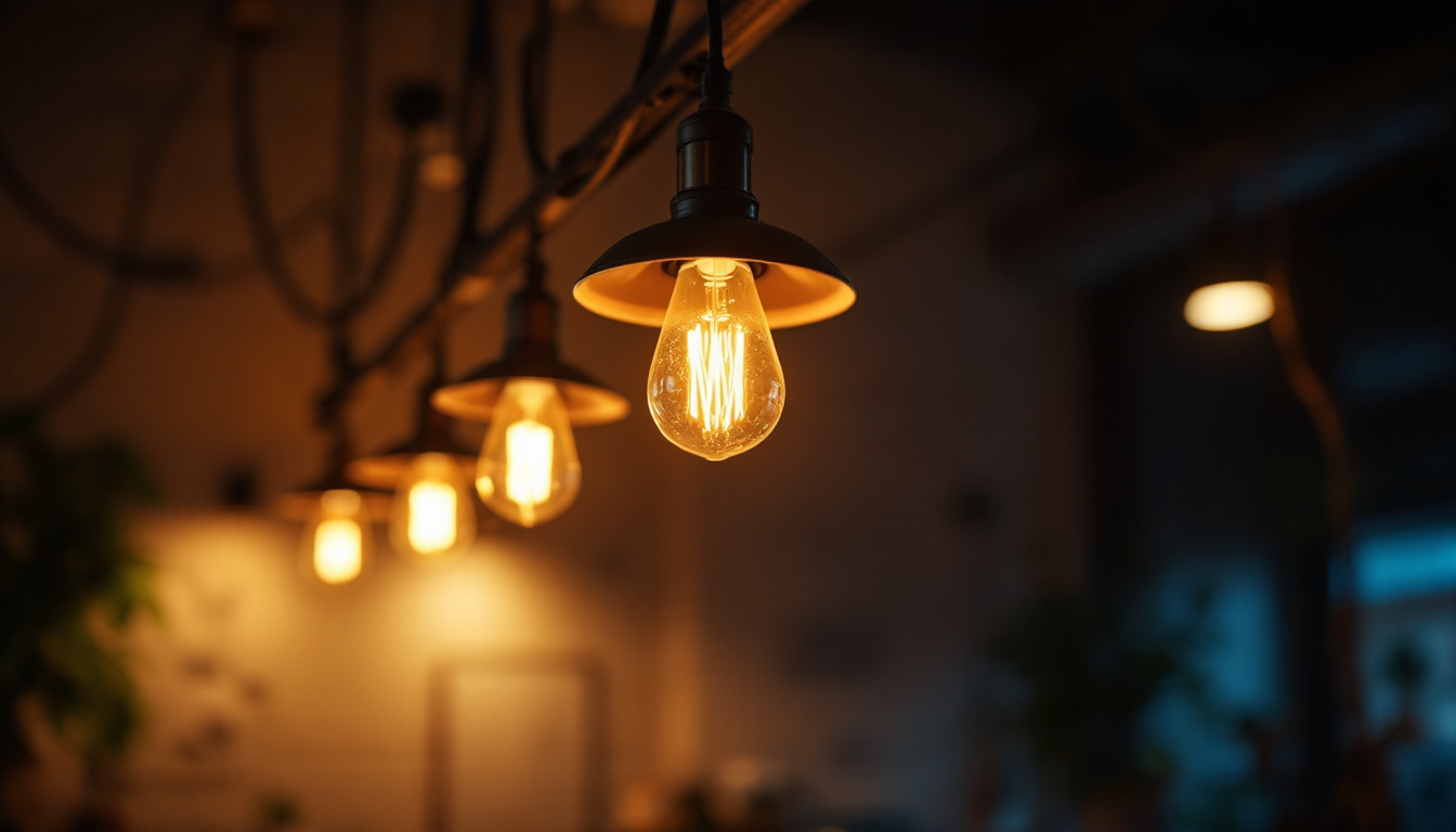 A photograph of a stylish bar light fixture installed in a modern setting