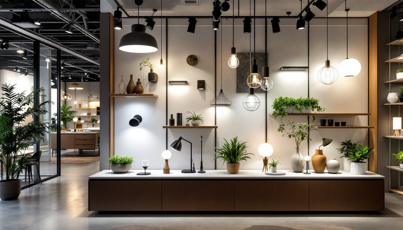 A photograph of a well-designed lighting display in a milwaukee store