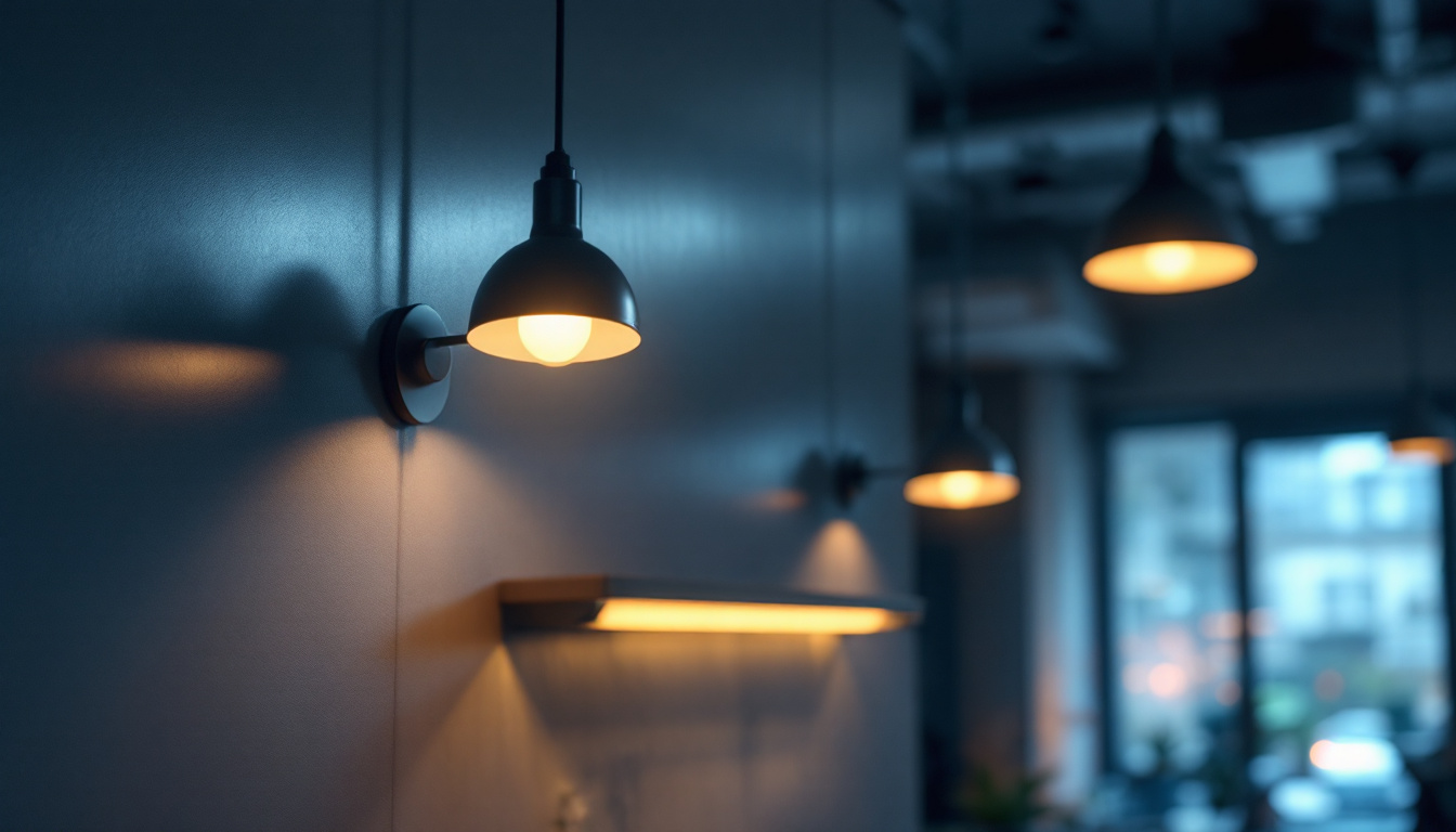 A photograph of a well-designed indoor lighting fixture in a modern space