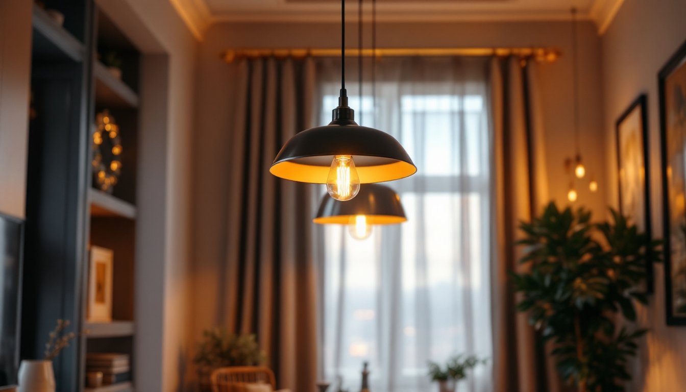 A photograph of a beautifully designed ceiling pendant light hanging in an elegantly styled room
