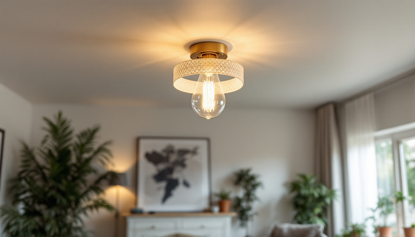 A photograph of a beautifully designed ceiling light fixture in a well-lit room