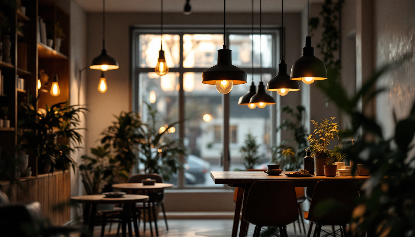 A photograph of a well-lit interior space showcasing various bbk lighting fixtures in use