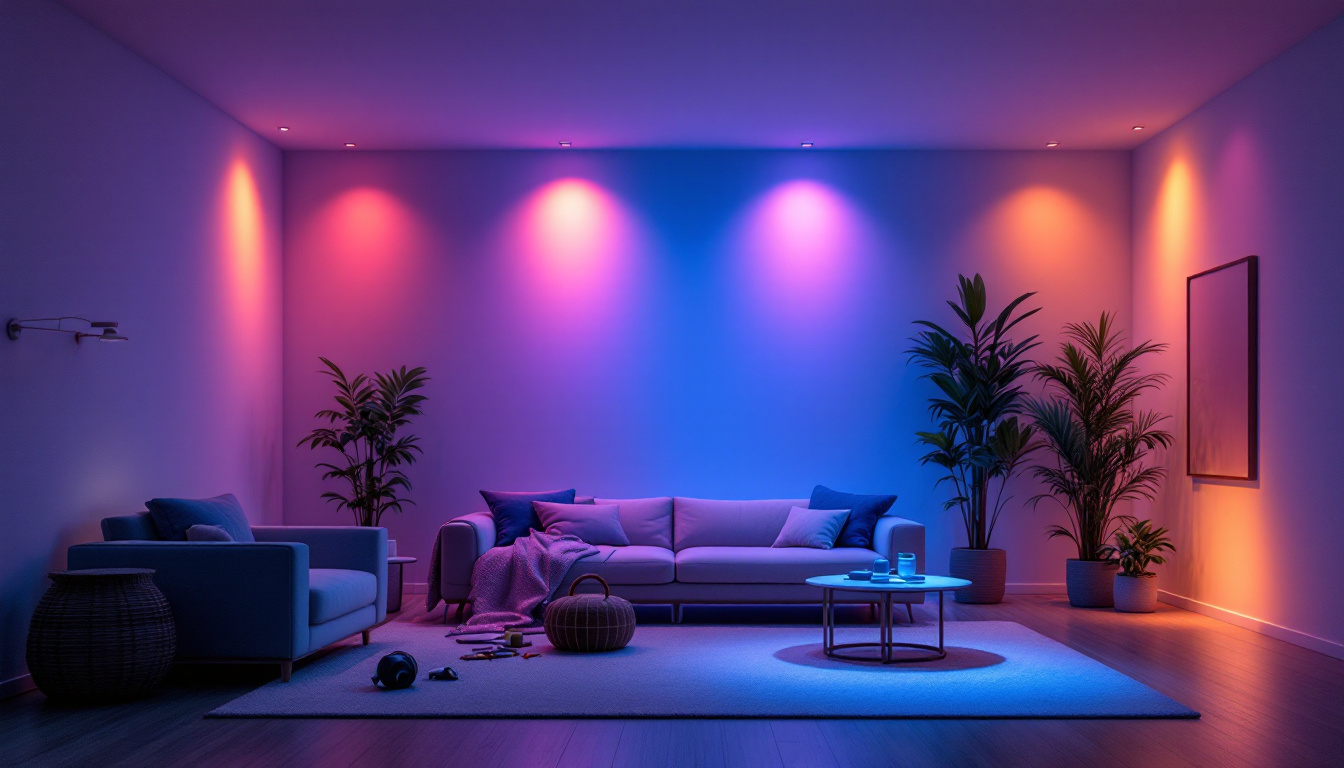 A photograph of a beautifully lit room showcasing various recessed lighting designs
