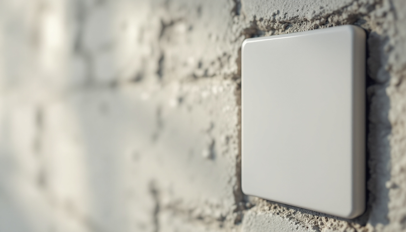 A photograph of a close-up of a well-installed electrical box cover