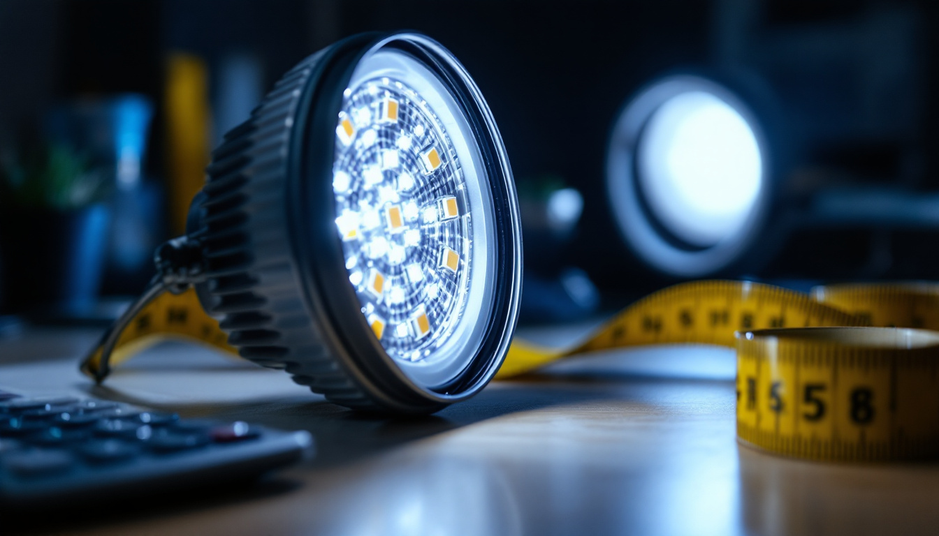 A photograph of a close-up shot of a can light fixture with led bulbs installed