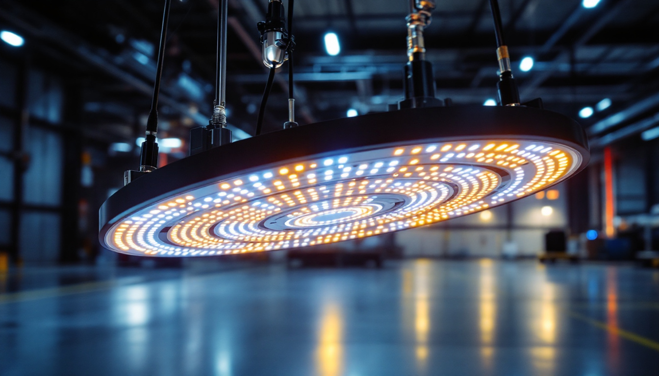 A photograph of a modern wafer lighting system in action