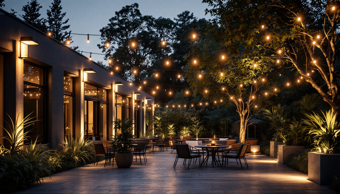 A photograph of a well-lit outdoor area featuring led shoebox lights in use