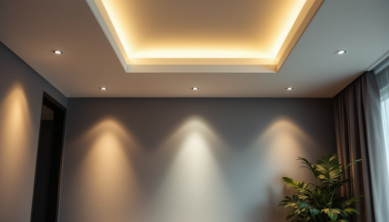 A photograph of a well-designed room featuring various styles of recessed lighting