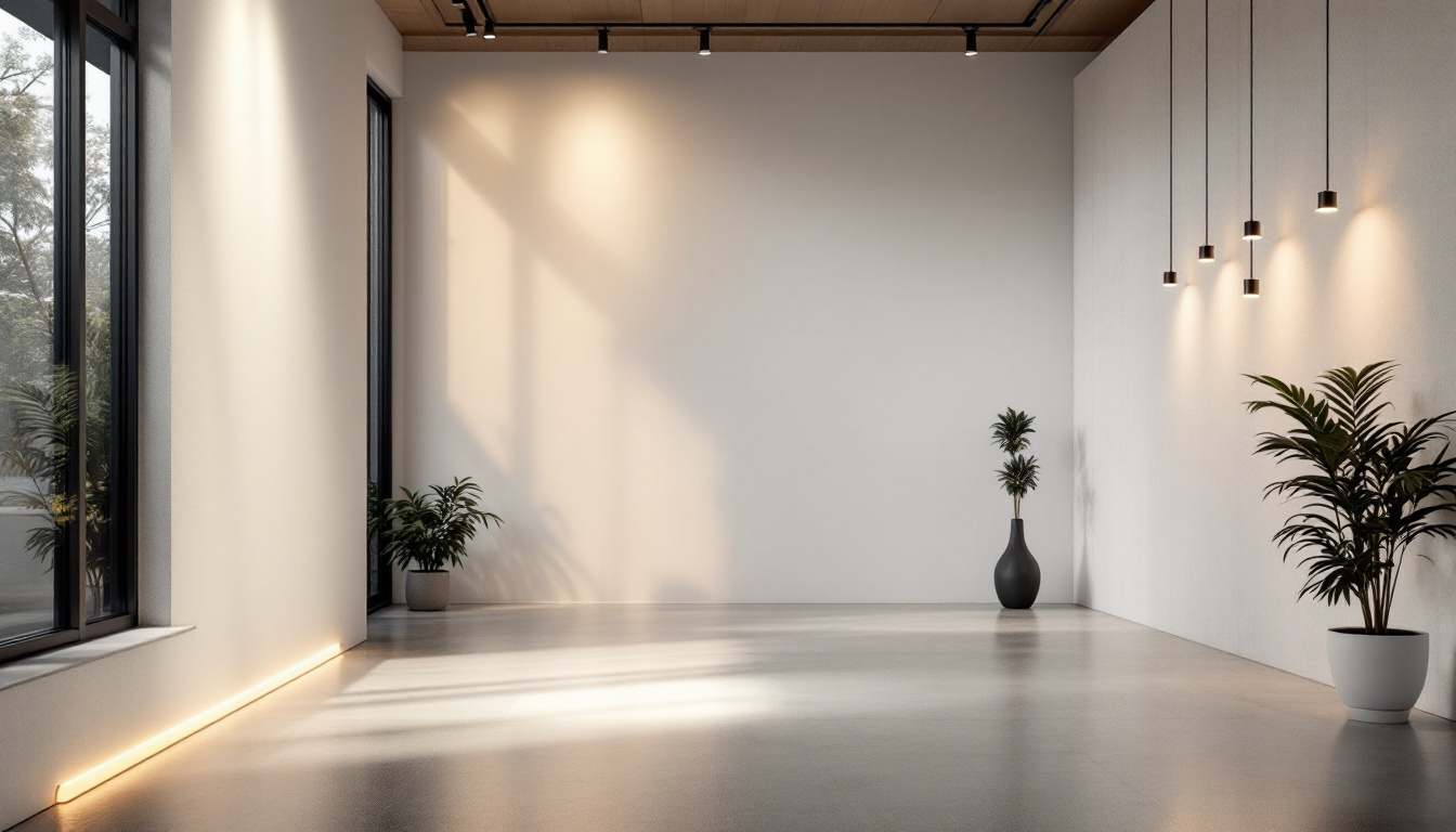 A photograph of a modern indoor space illuminated by stylish led lighting fixtures