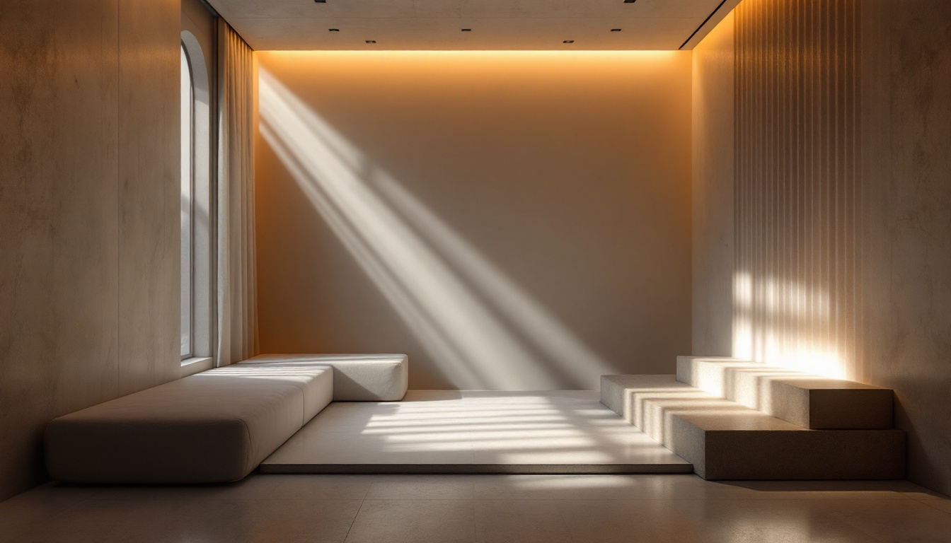 A photograph of a beautifully designed interior space featuring waffle lighting