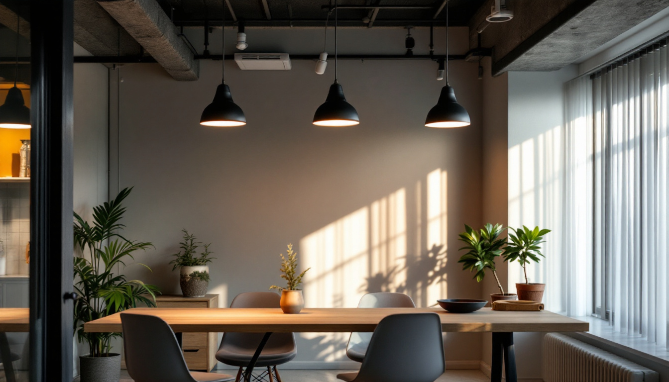 A photograph of a well-designed low-ceiling space featuring innovative lighting solutions that highlight both functionality and aesthetics