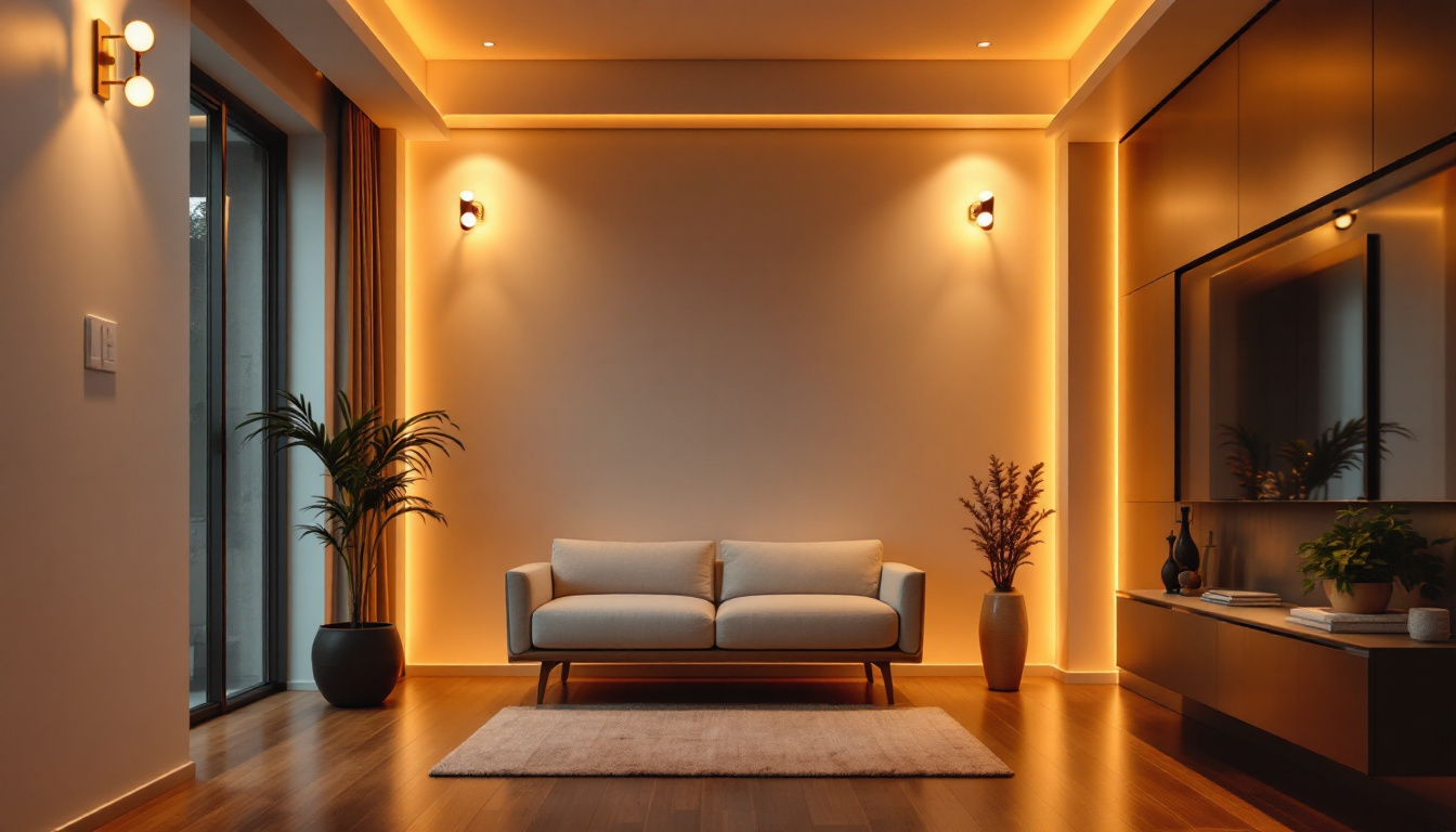 A photograph of a beautifully designed room featuring low voltage recessed lighting