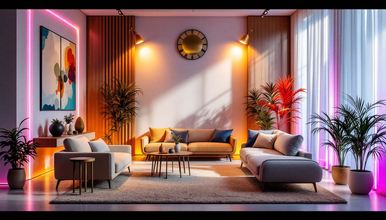 A photograph of a beautifully lit interior space that showcases the transformative power of lighting