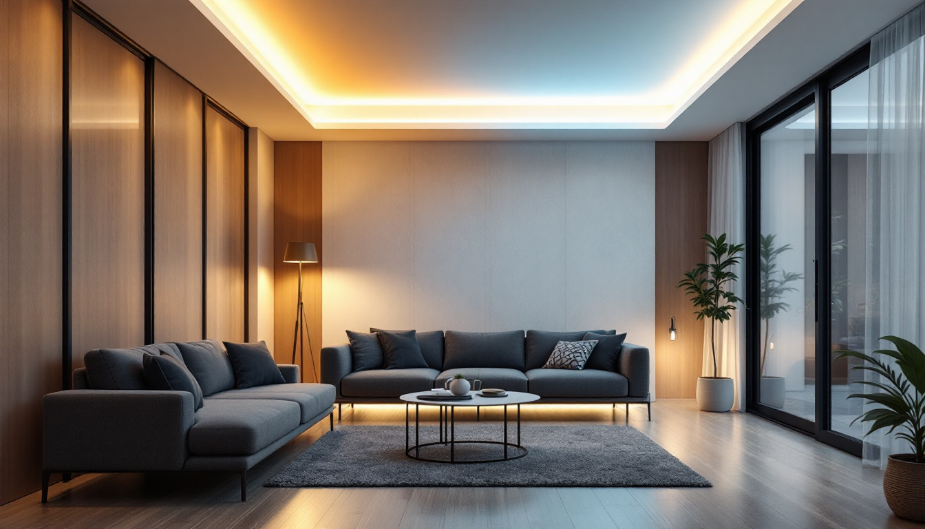 A photograph of a well-lit interior space featuring led plug-and-play tubes installed in a modern setting