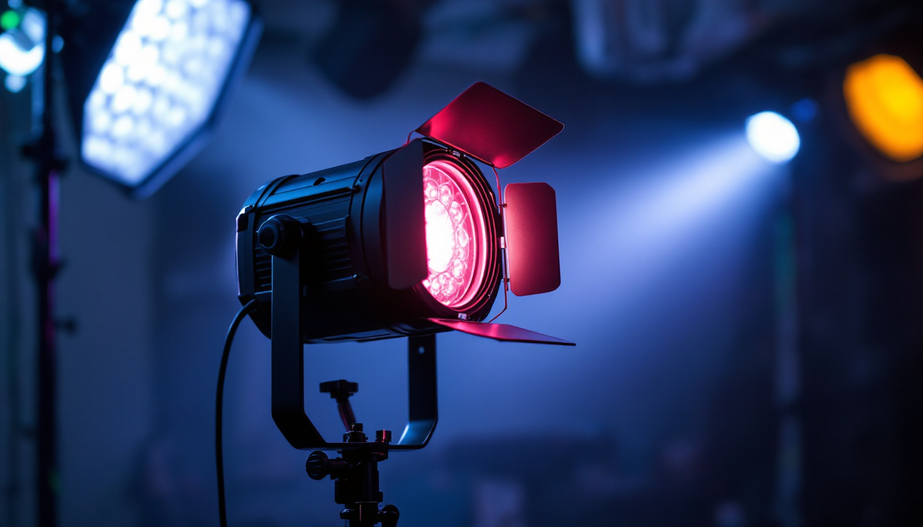 A photograph of a well-maintained par lamp in a professional lighting setup