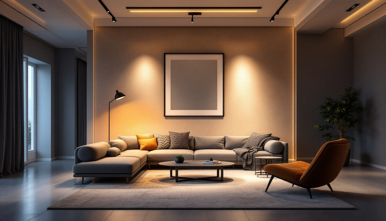 A photograph of a modern interior space featuring low-glare lighting solutions