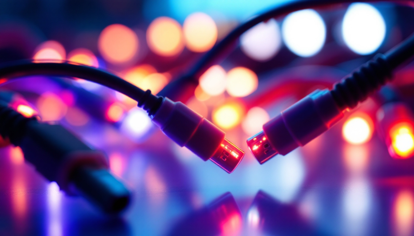 A photograph of a close-up shot of silicone wire connectors in use within a modern lighting setup