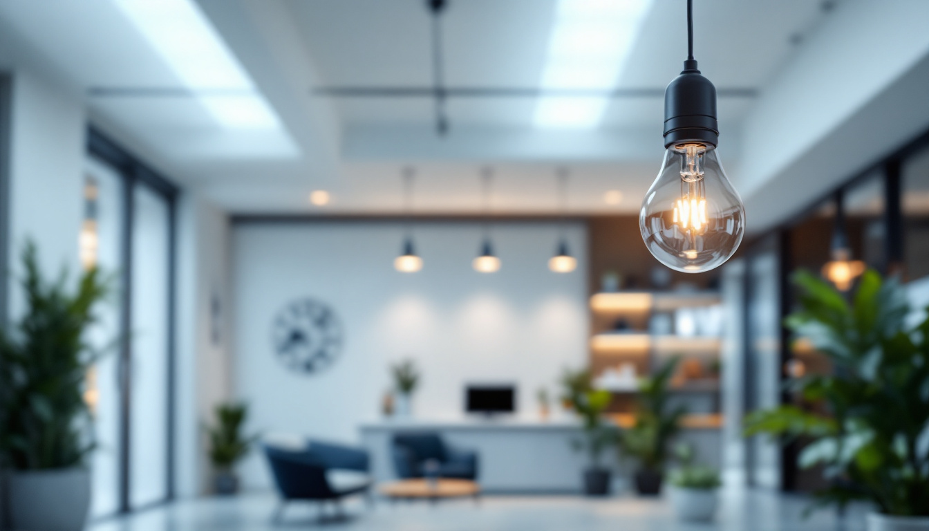 A photograph of a well-lit indoor space showcasing t8 4-foot led bulbs in use