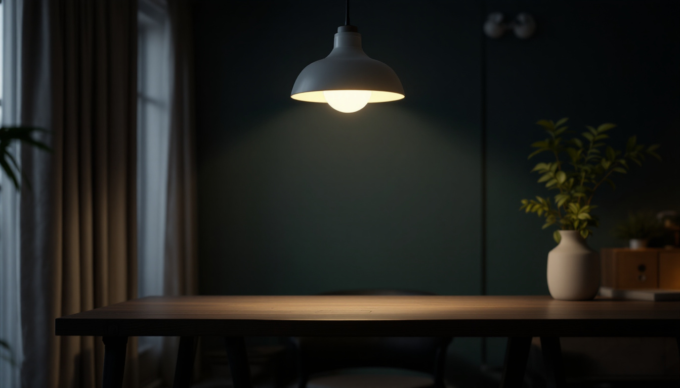A photograph of a well-designed lighting fixture in a stylish interior setting