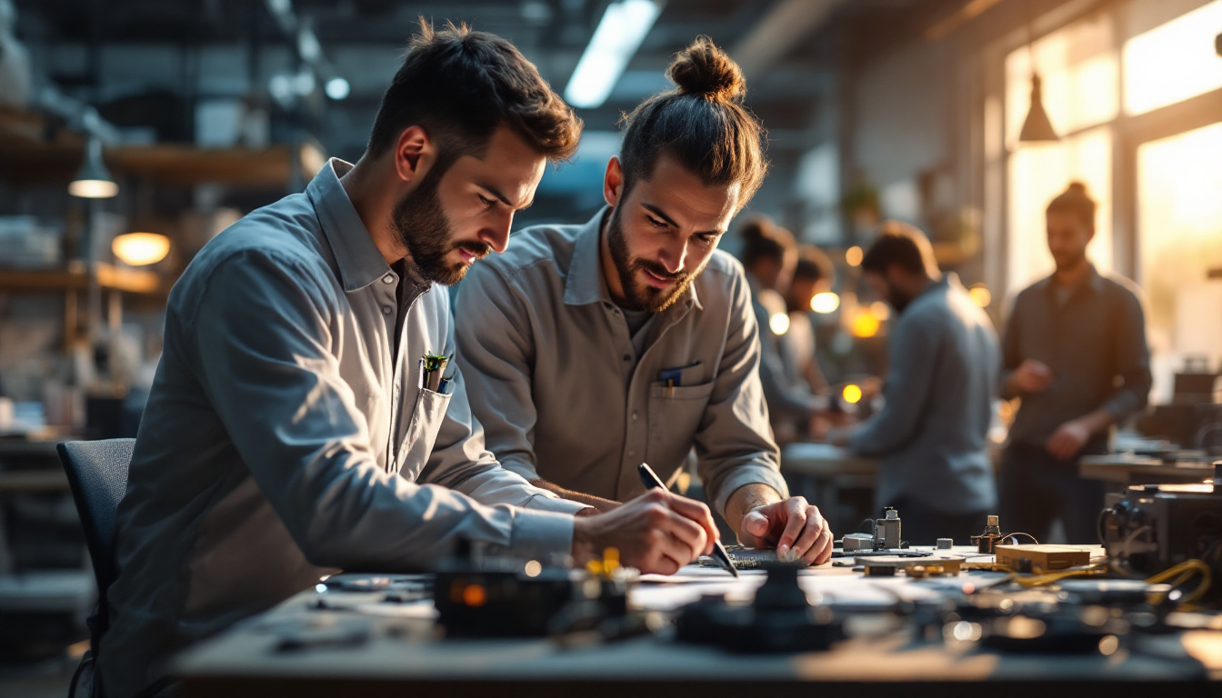 A photograph of a dynamic electrical engineering lab scene