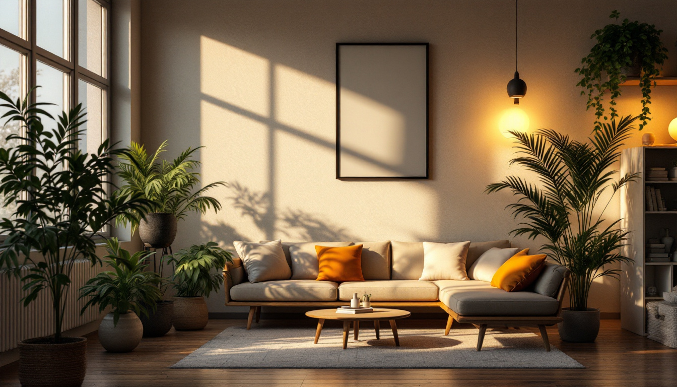 A photograph of a well-lit interior space that showcases various lighting sources and their effects on ambiance