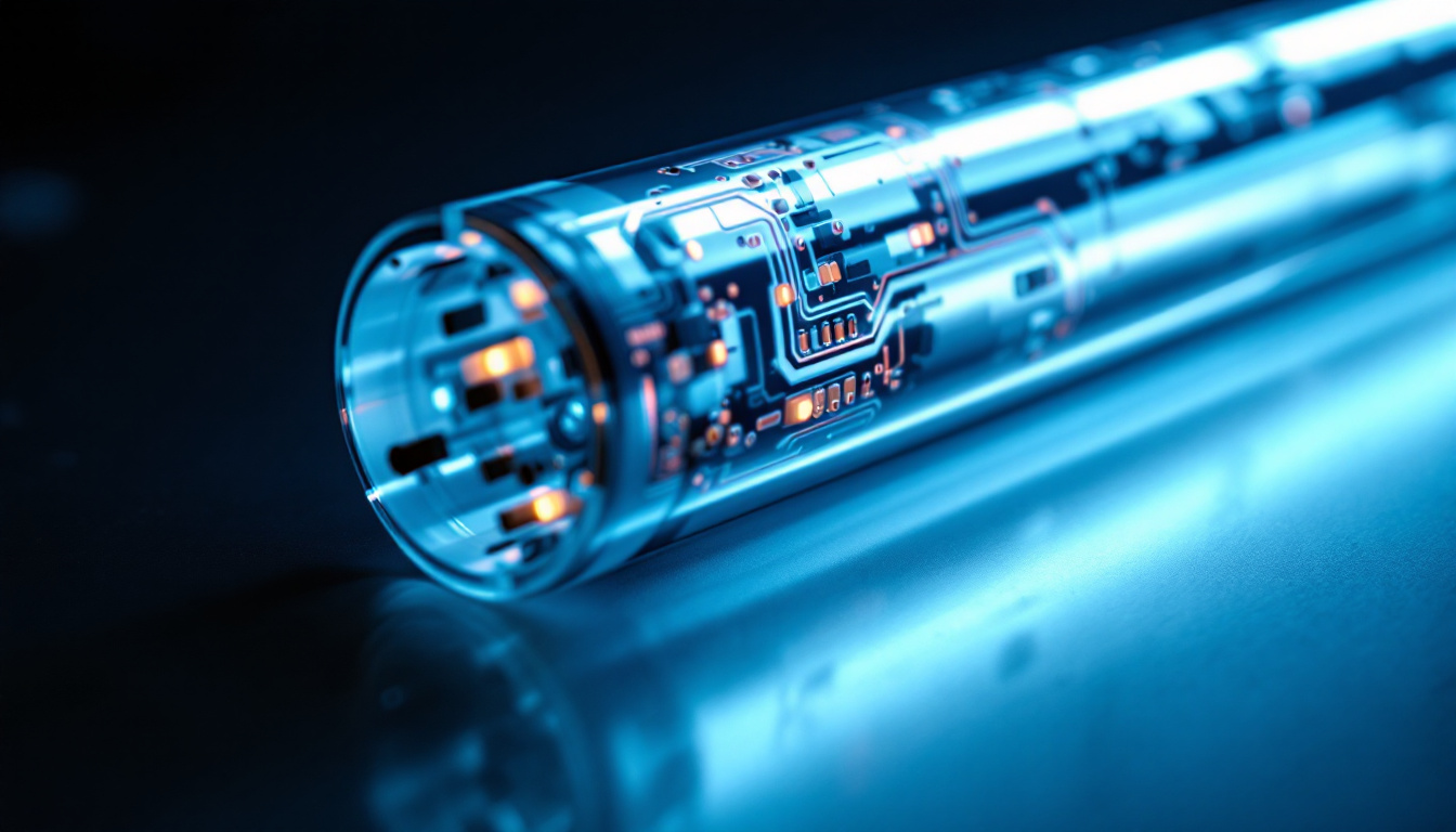 A photograph of a close-up of a fluorescent tube light ballast