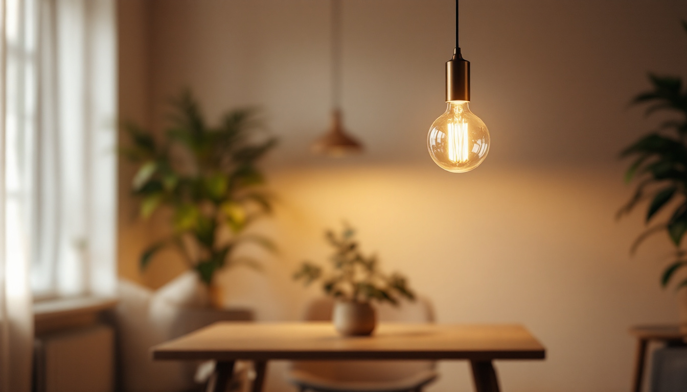 A photograph of a well-designed lighting fixture in a stylish interior setting