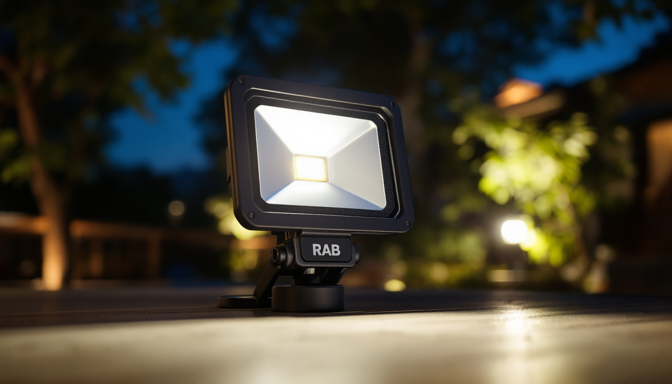 A photograph of a rab floodlight in action